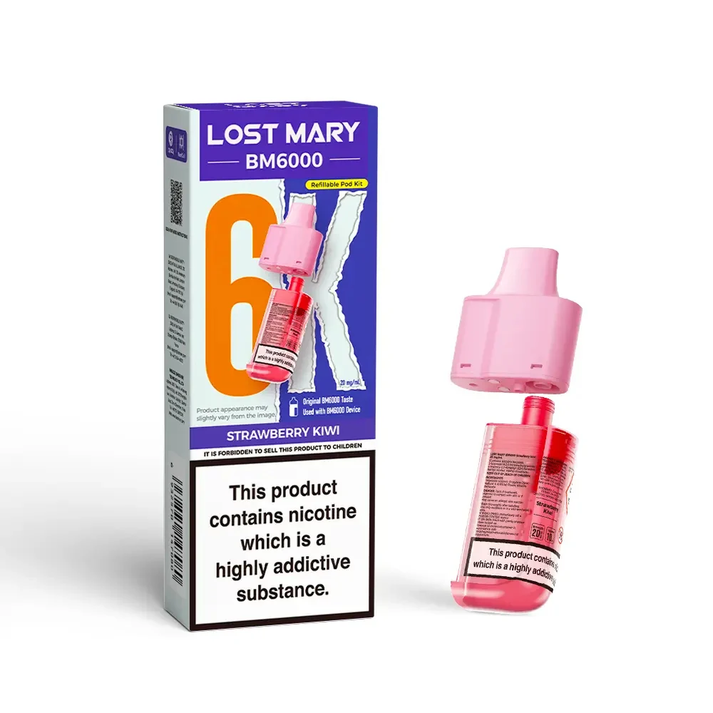 STRAWBERRY KIWI UK BM6000 POD LOST MARY - 5 Pack