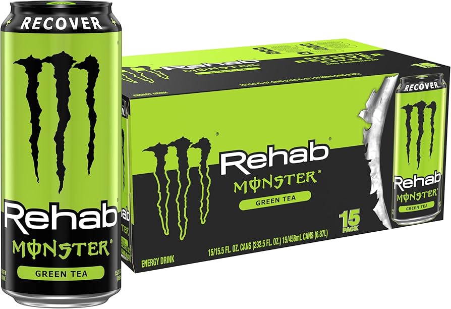 Monster Rehab Green Tea Energy Drink - Recover, 16 fl oz Can