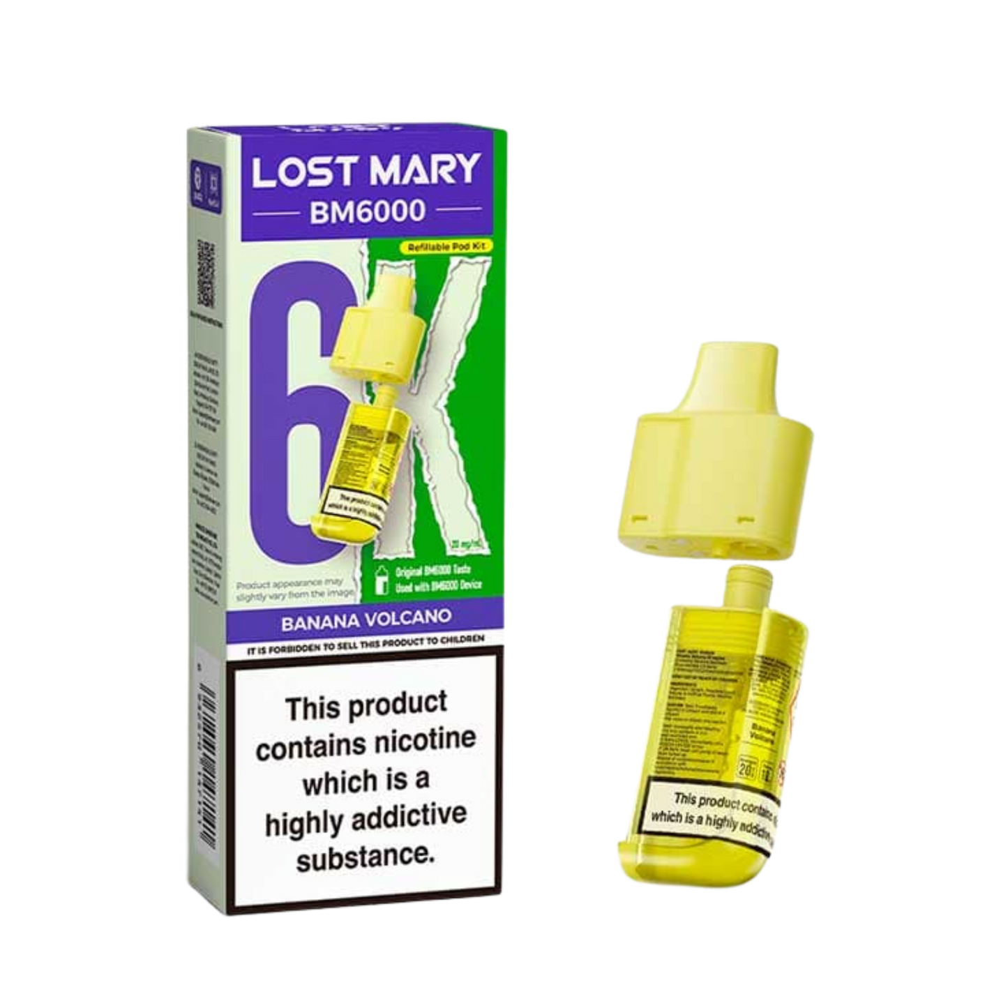 BM6000 Refill Pod Banana volcano (Pack of 5)