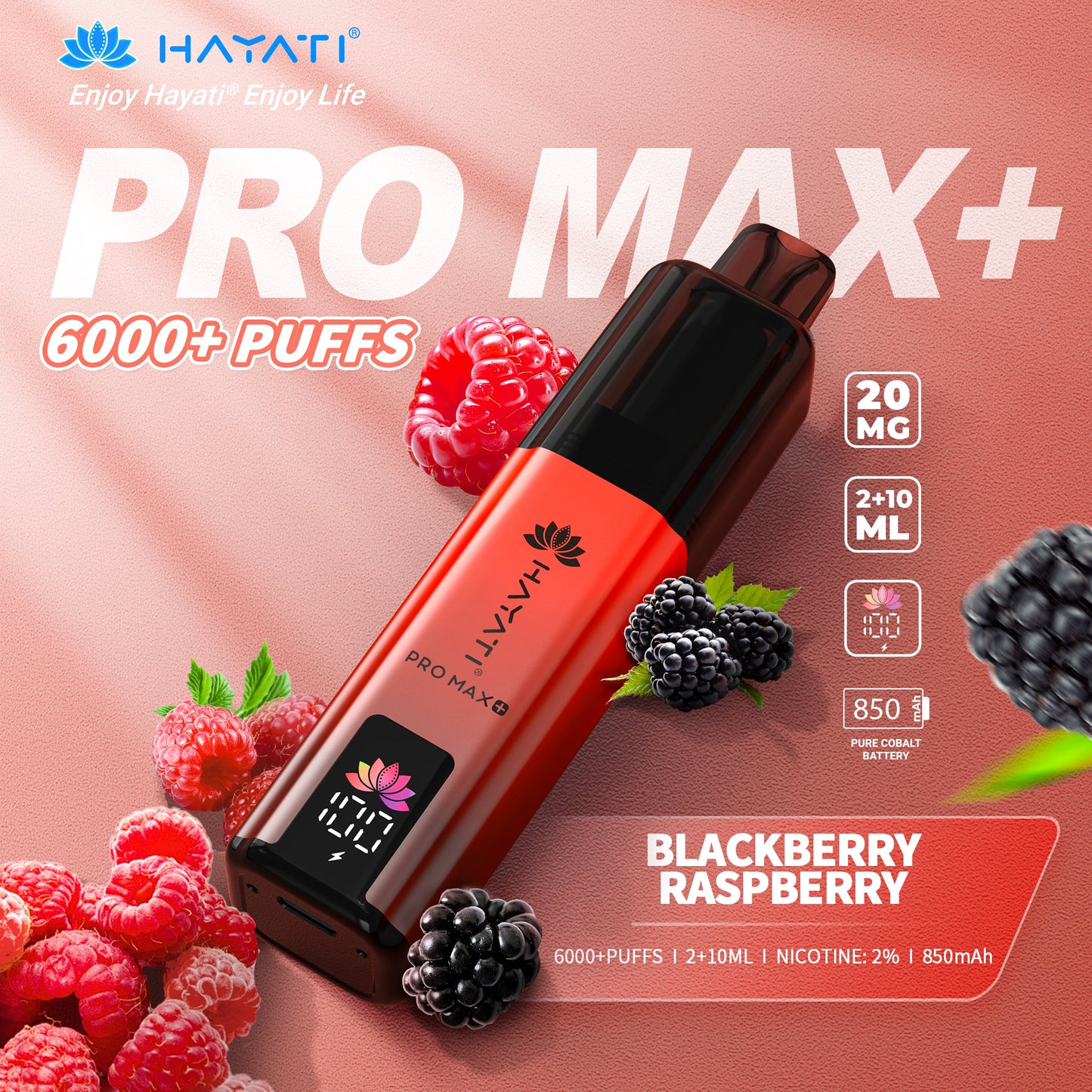 Hayati Pro Max+ 6000 Blackberry Raspberry