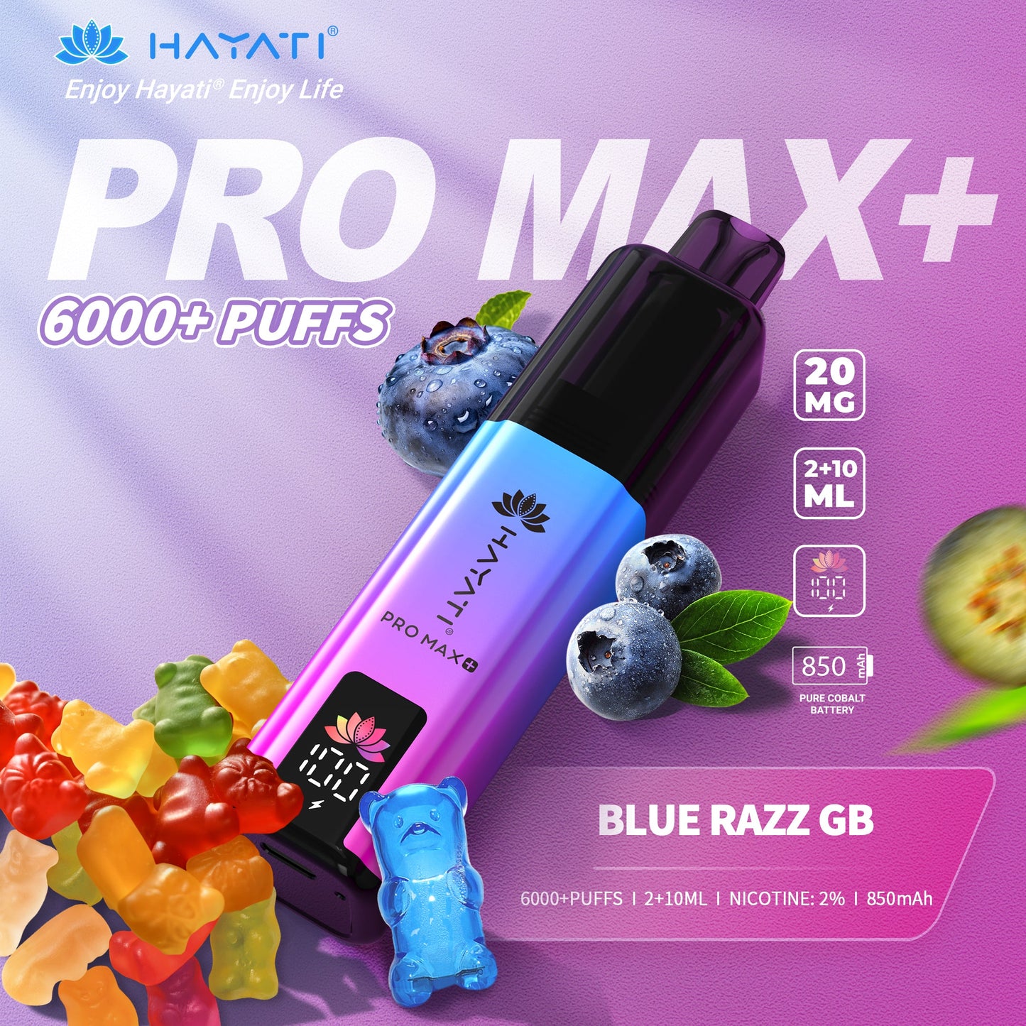 Hayati Pro Max+ 6000 Blue Razz GB
