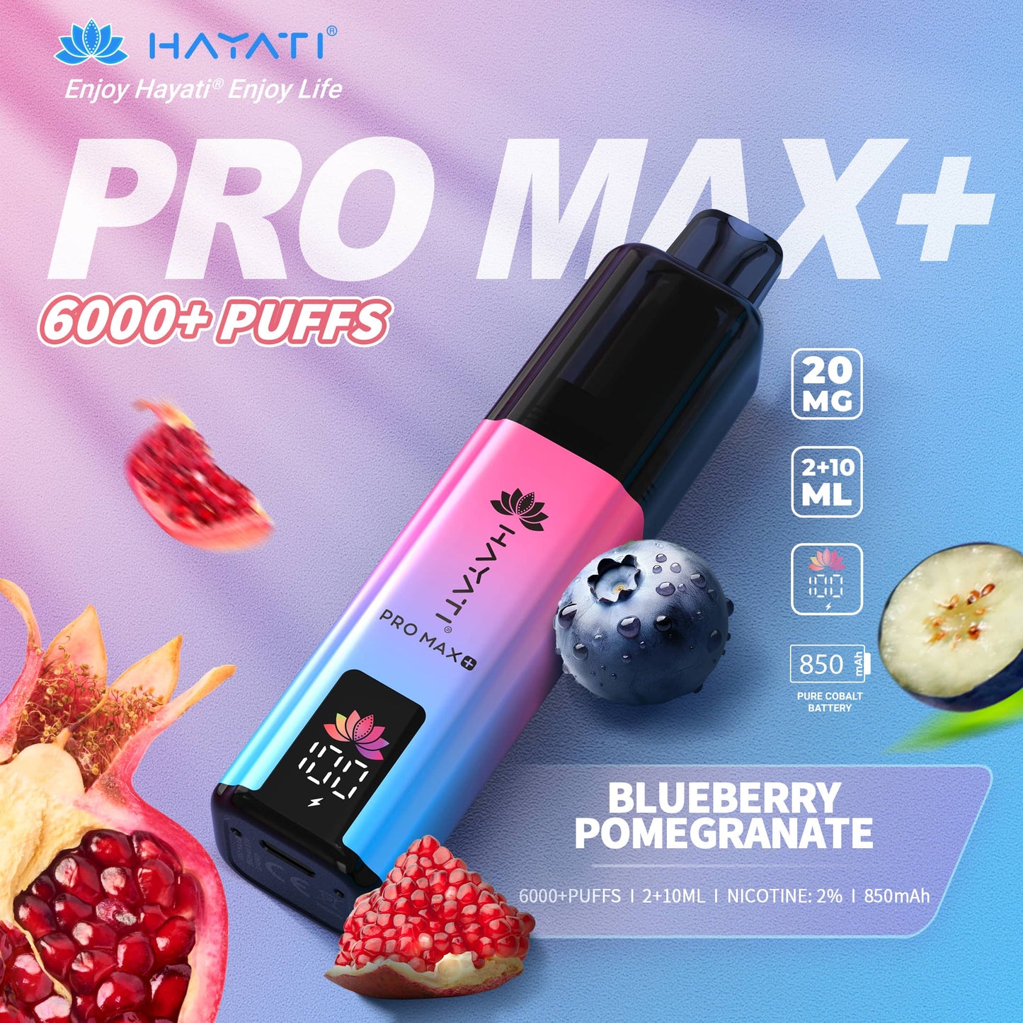 Hayati Pro Max+ 6000 Blueberry Pomegranate