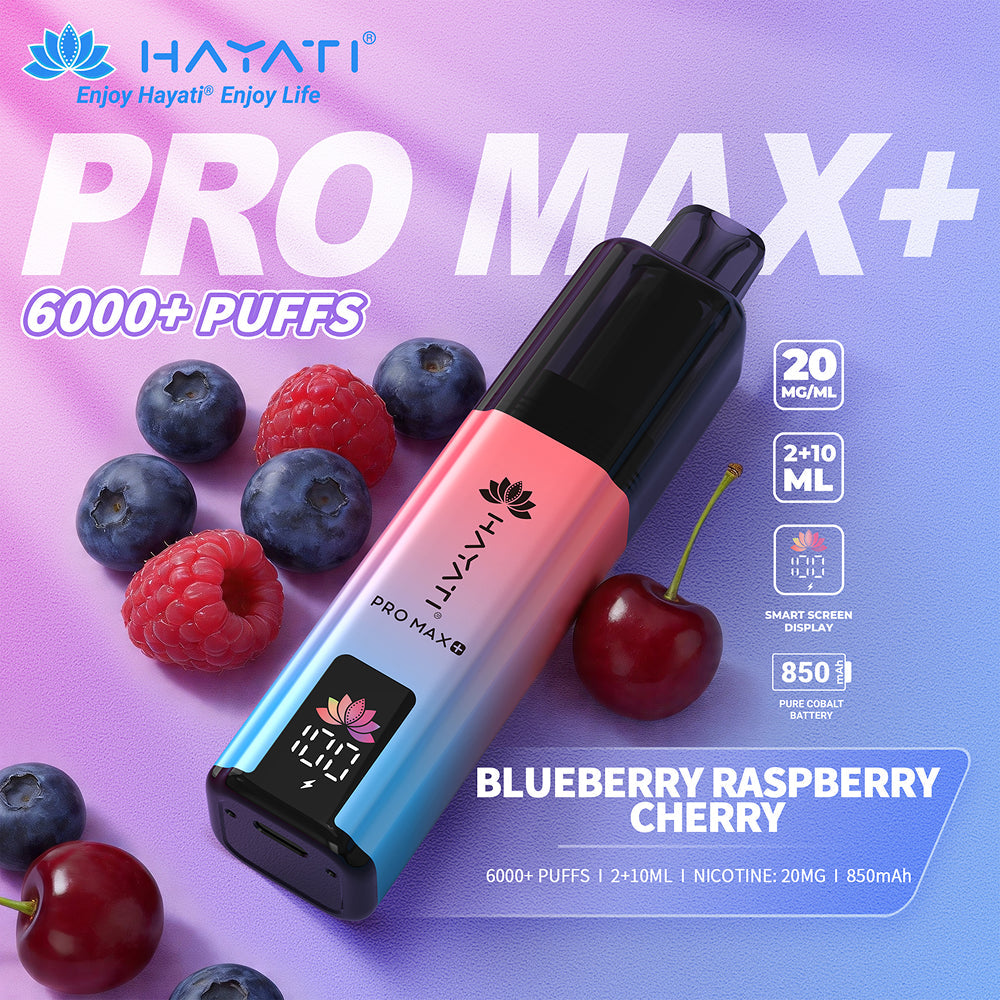 Hayati Pro Max+ 6000 Blueberry Raspberry Cherry