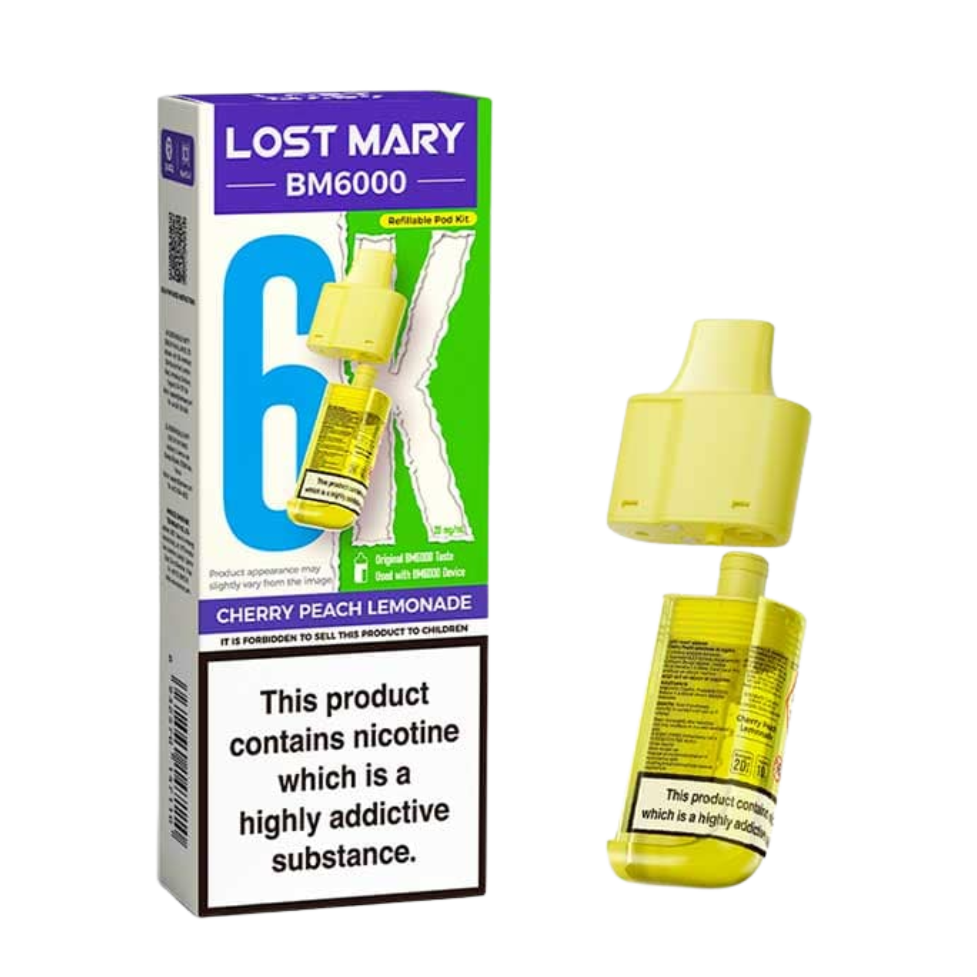 BM6000 Refill Pod Cherry Peach Lemonade (Pack of 5)