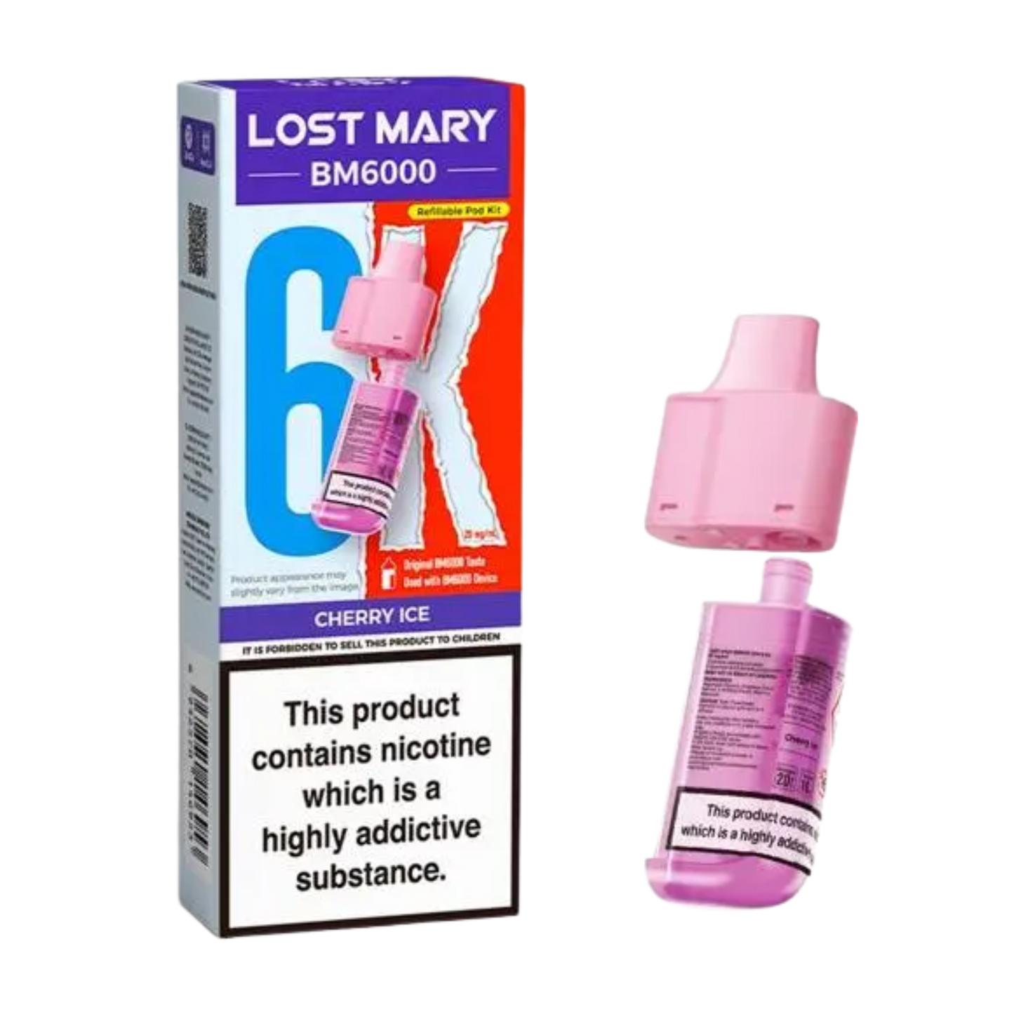 BM6000 Refill Pod Cherry ice (Pack of 5)