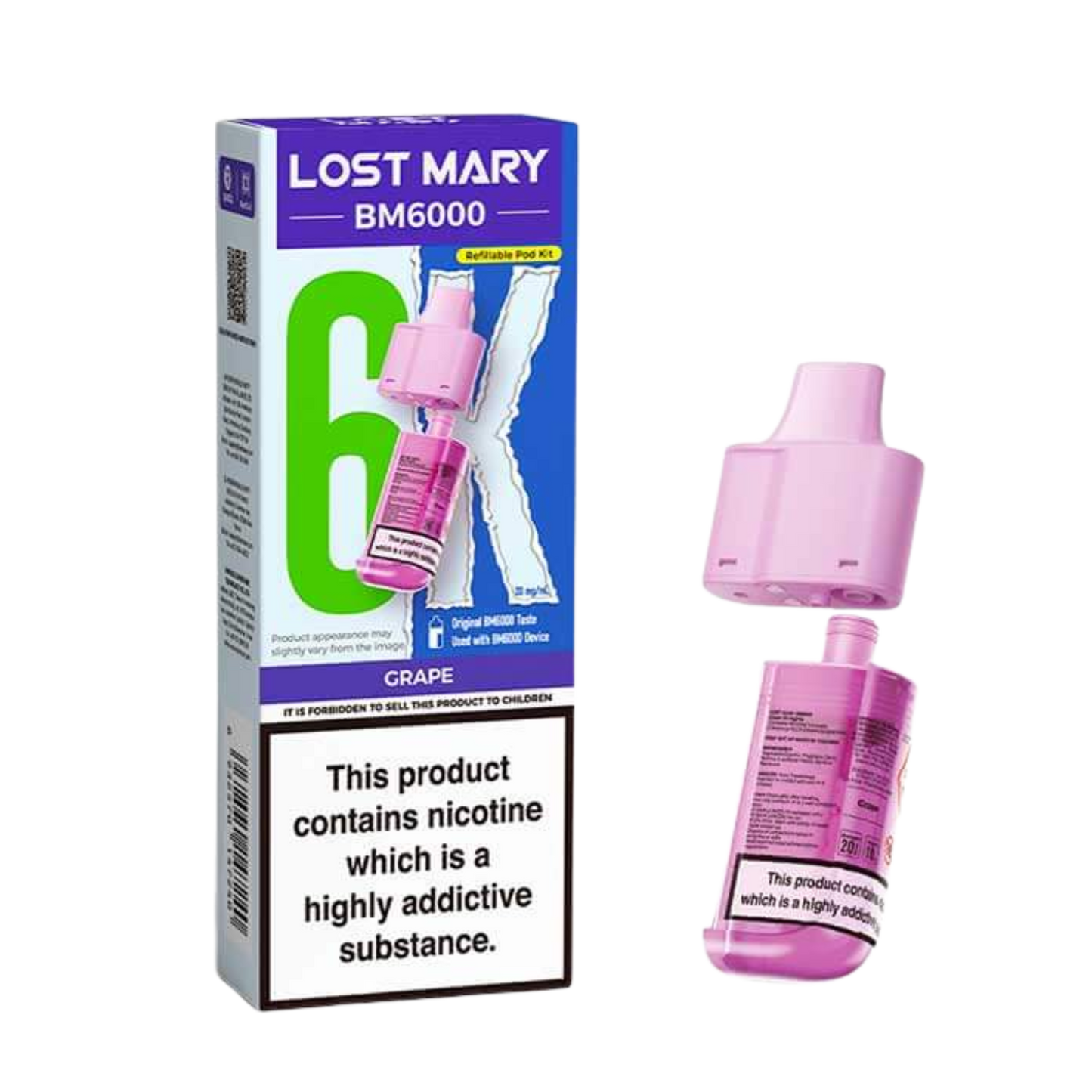 BM6000 Refill Pod Grape (Pack of 5)