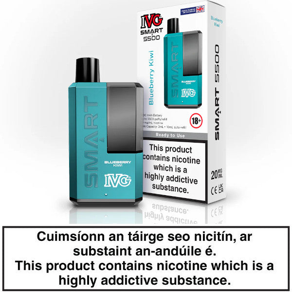 IVG Smart 5500 Disposable Vape Kiwi Passionfruit Guava Pack Of 5