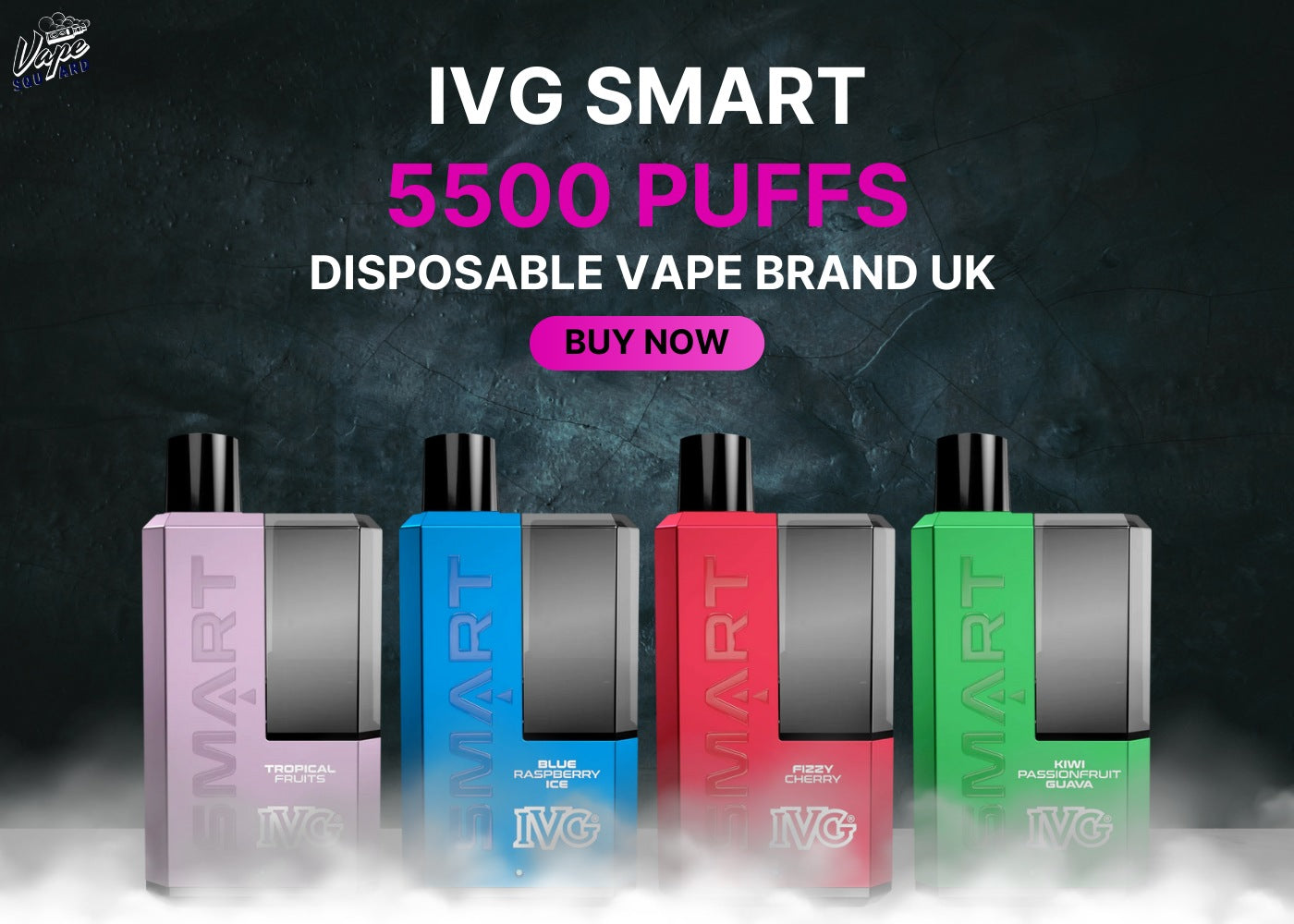 IVG Smart 5500 Disposable Vape Apple Peach Pack Of 5
