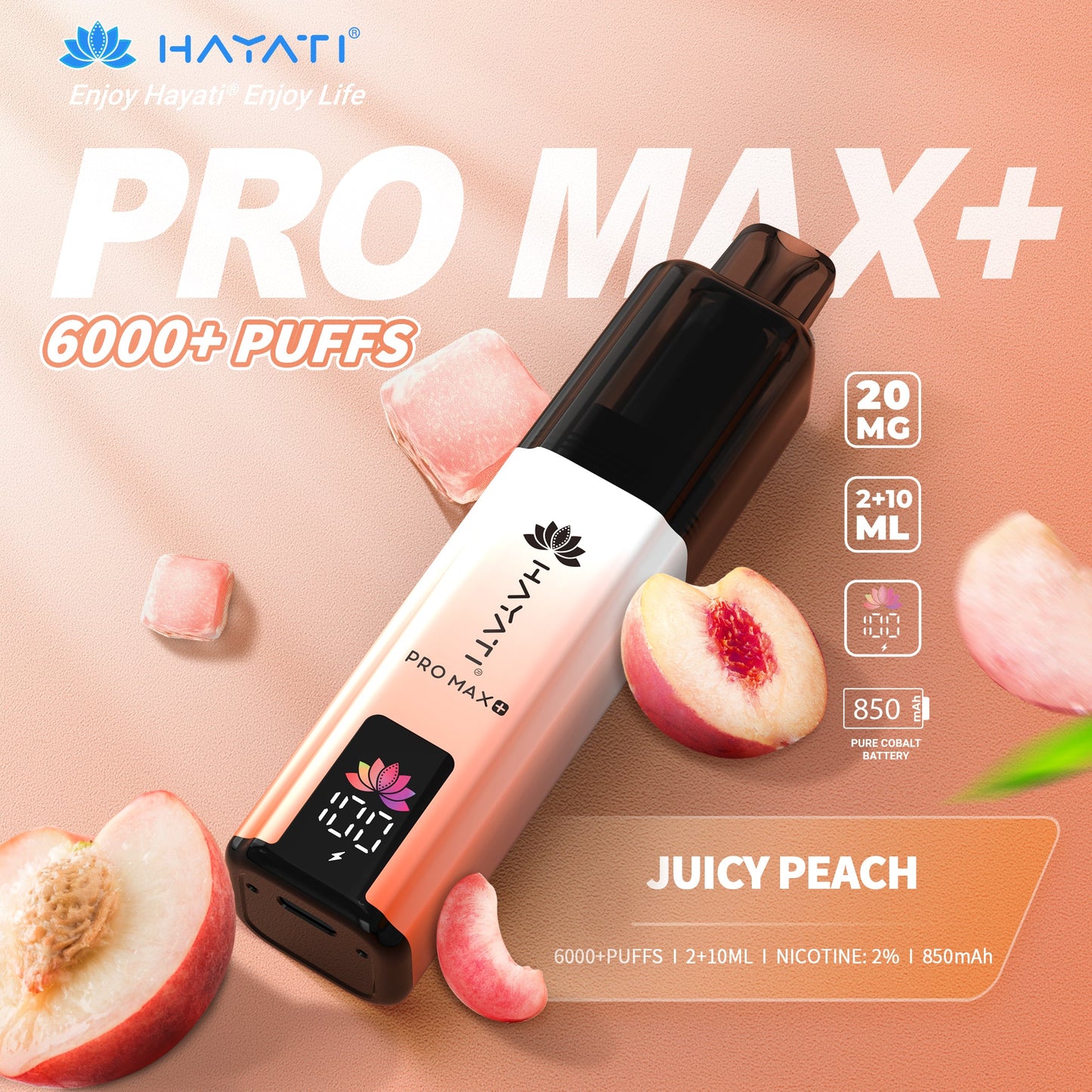 Hayati Pro Max+ 6000 Juicy Peach