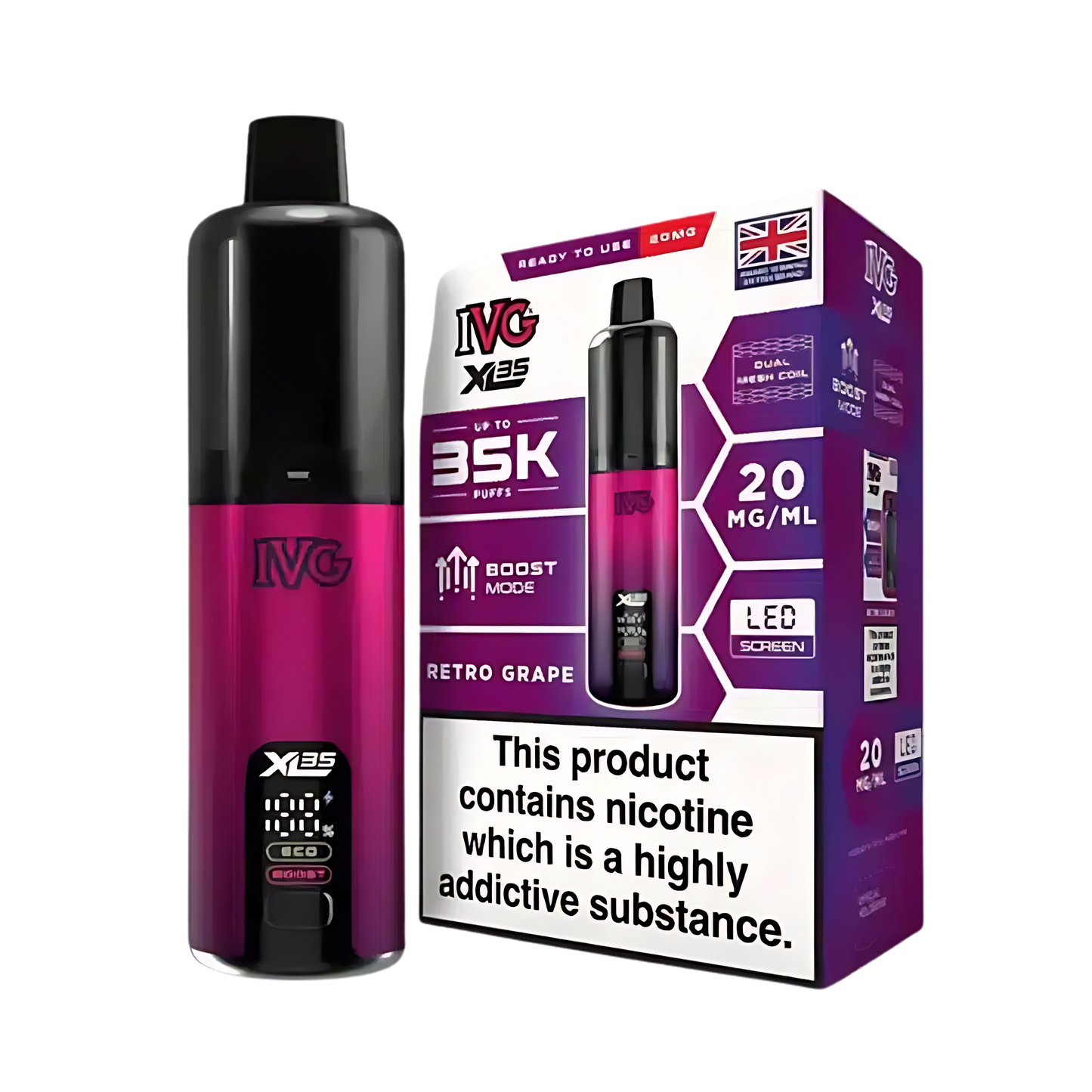 IVG XL 35K Kit Retro Grape (Pack of 5)