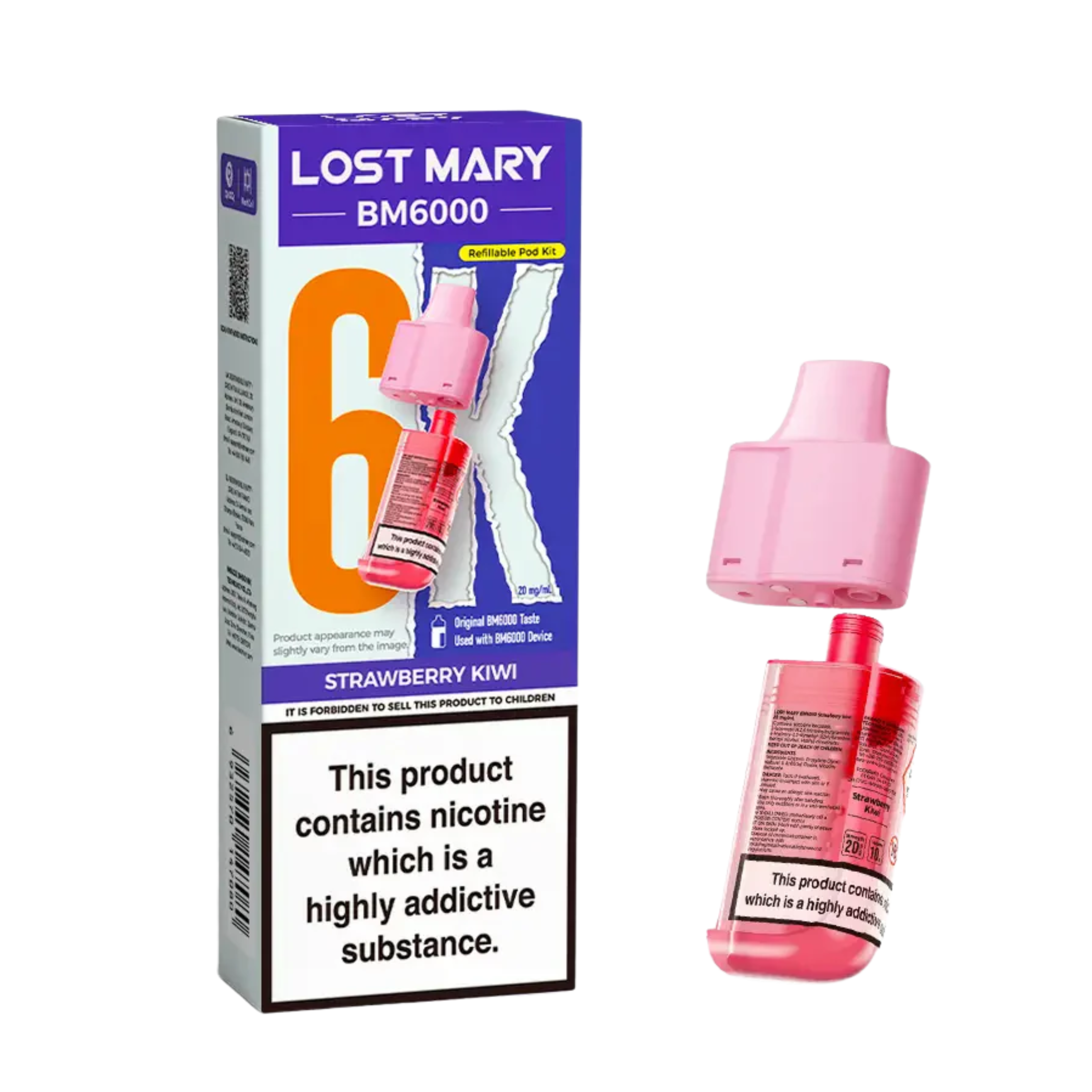 BM6000 Refill Pod Strawberry Kiwi (Pack of 5)