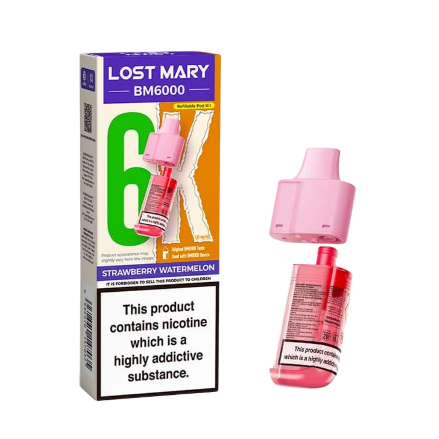 BM6000 Refill Pod Strawberry Watermelon (Pack of 5)