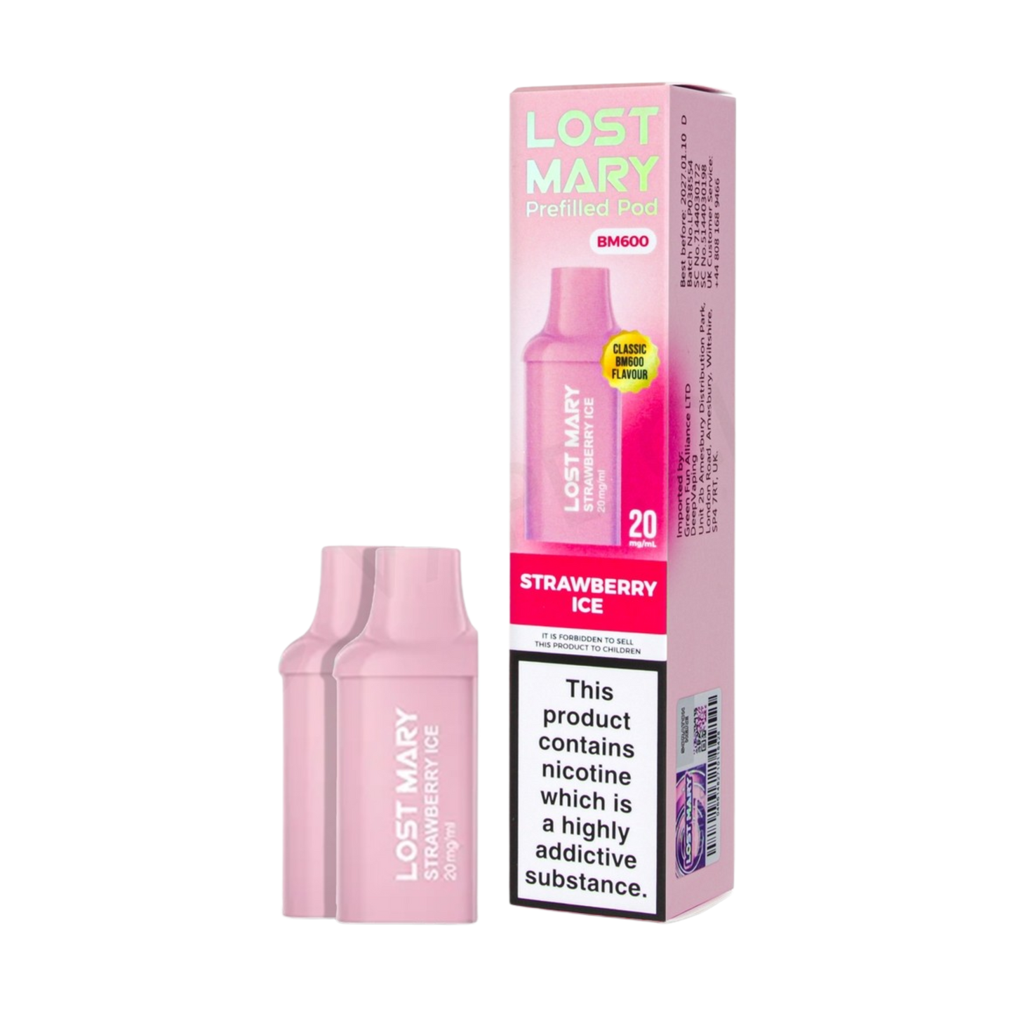 Lost Mary BM600 Strawberry ice (Pack of 10)