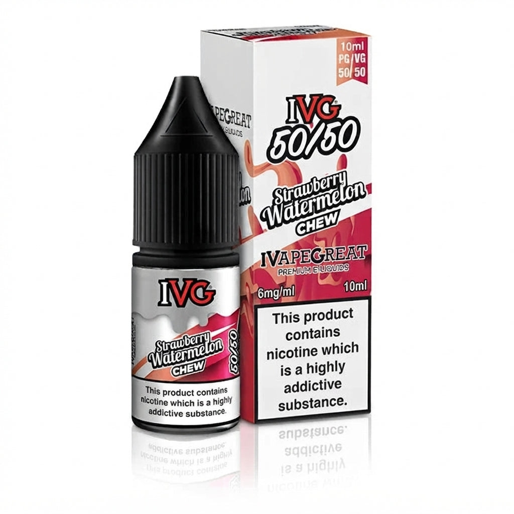 STRAWBERRY WATERMELON CHEW - IE - IVG 50/50 - 6mg LIQUID - 10 PACK