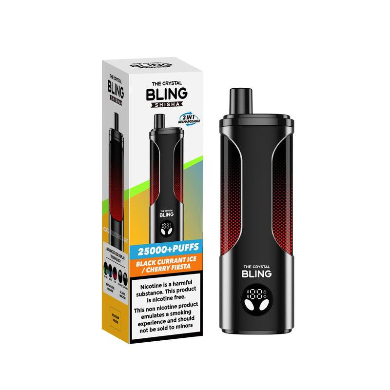 Bling Shisha 25K Big Puffs Kits - Blackcurrant Ice / Cherry Fiesta