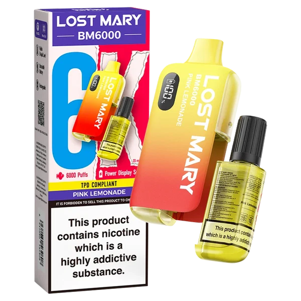 PINK LEMONADE - UK - LOST MARY - BM6000 - DISPOSABLE - 5 Pack