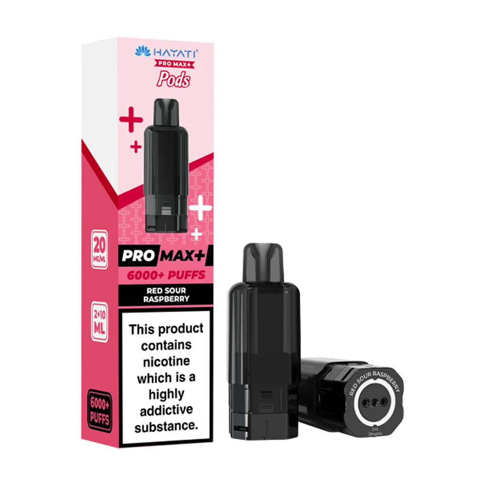 RED SOUR RASPBERRY - UK - HAYATI 6000 - POD - 5 Pack