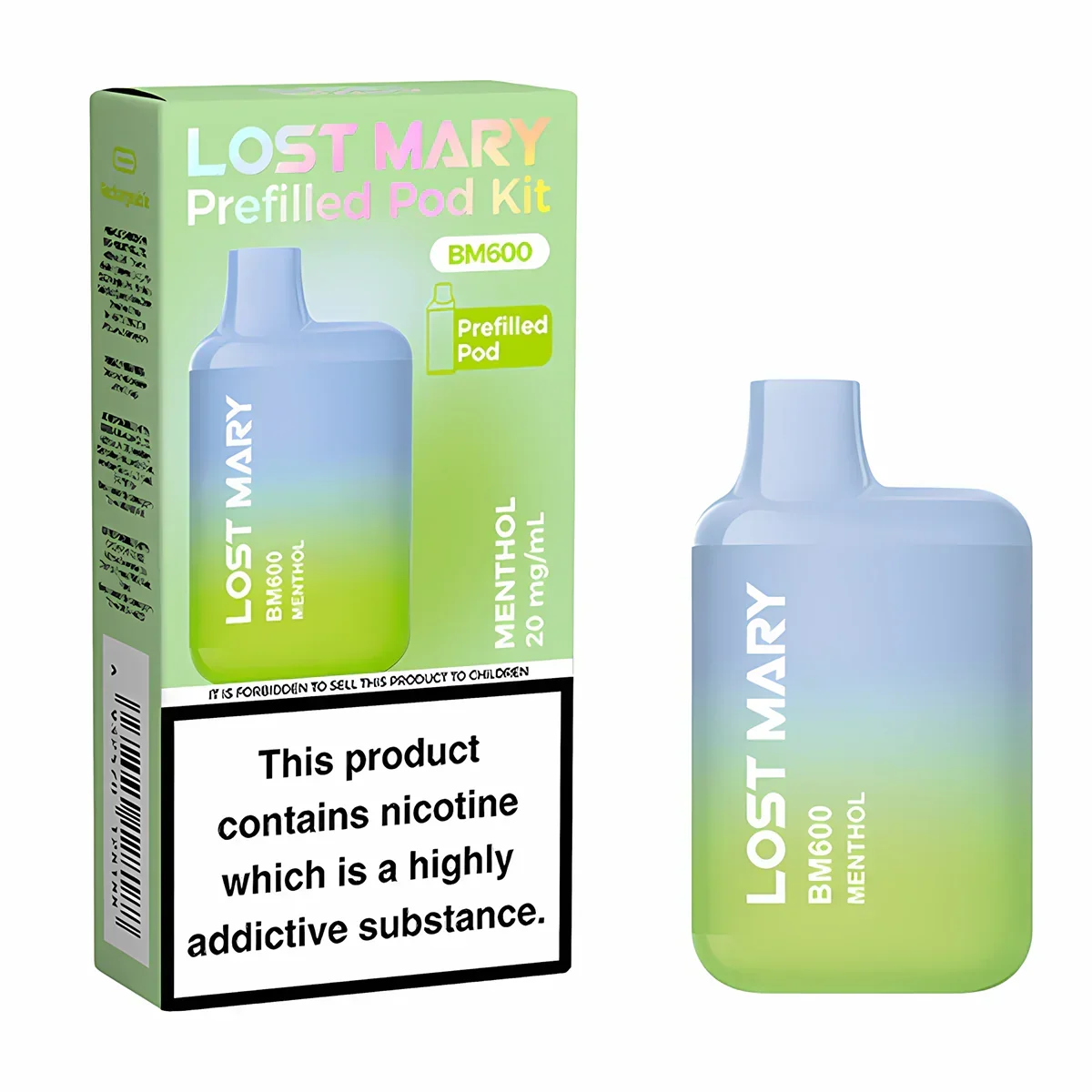 MENTHOL - UK - LOST MARY - BM600 - REFILLABLE KIT - 10 Pack