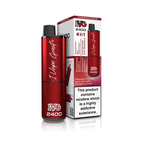 POMEGRANATE EDITION 4 IN 1 IVG 2400 UK - 5 PACK