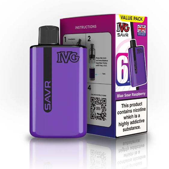 IVG SAVR Blue Sour Raspberry (Pack Of 5)