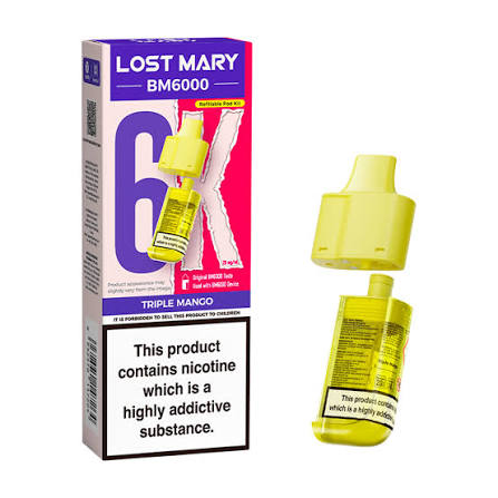 TRIPLE MANGO - UK - LOST MARY - BM6000 - REFILLABLE KIT - 5 Pack