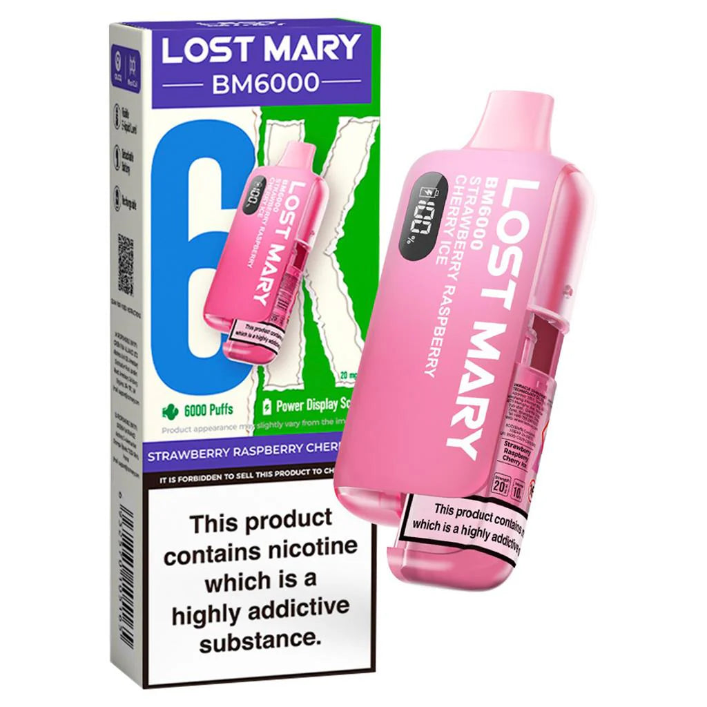 Lost Mary BM6000 Strawberry Raspberry Cherry Ice