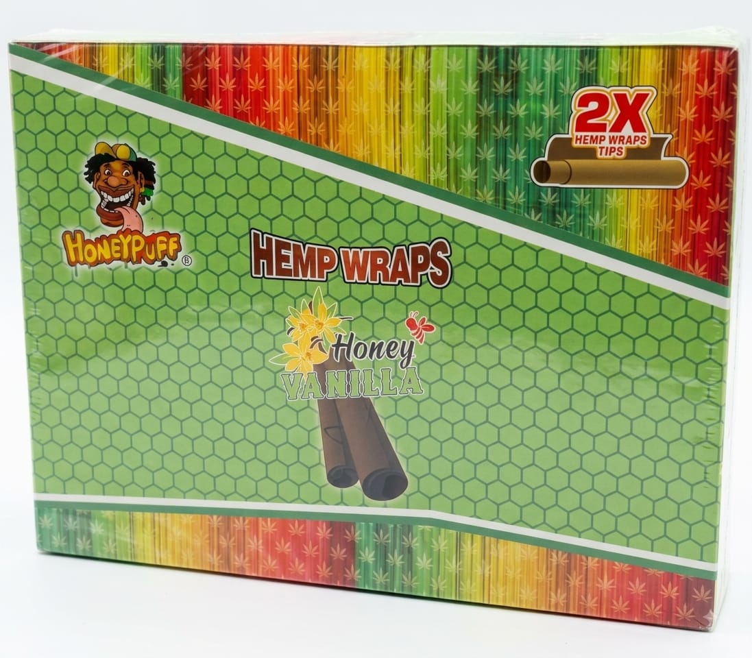 VANILLA - HONEY PUFF - TIPS - HEMP WRAPS - 25 Pack