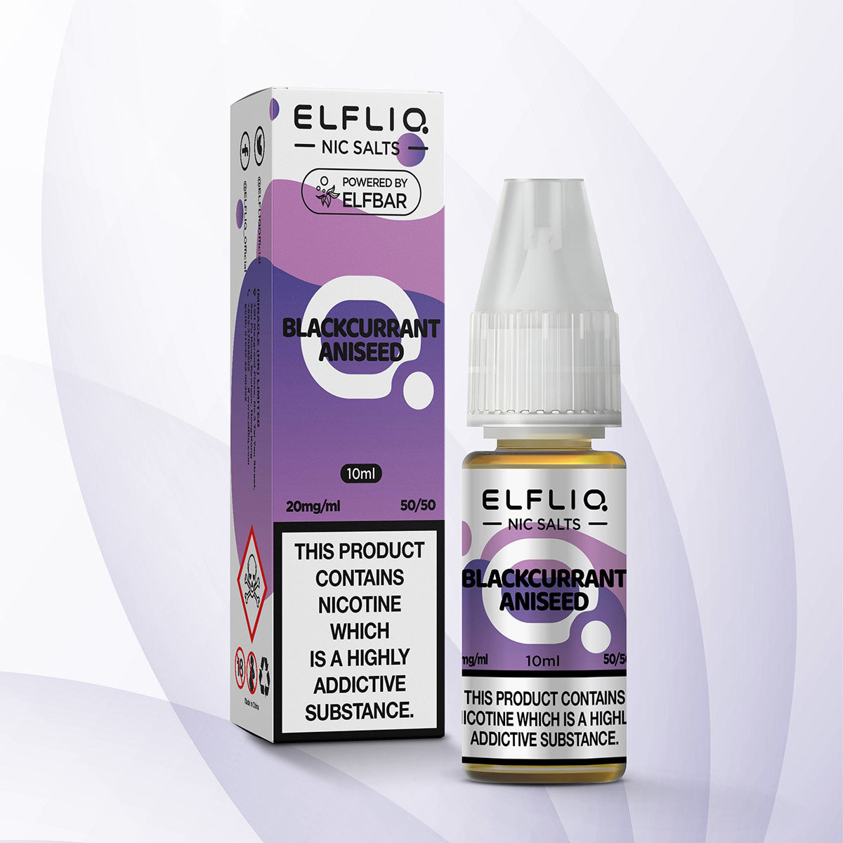 BLACKCURRANT ANISEED - UK- ELFLIQ - 20mg LIQUID - 10 PACK