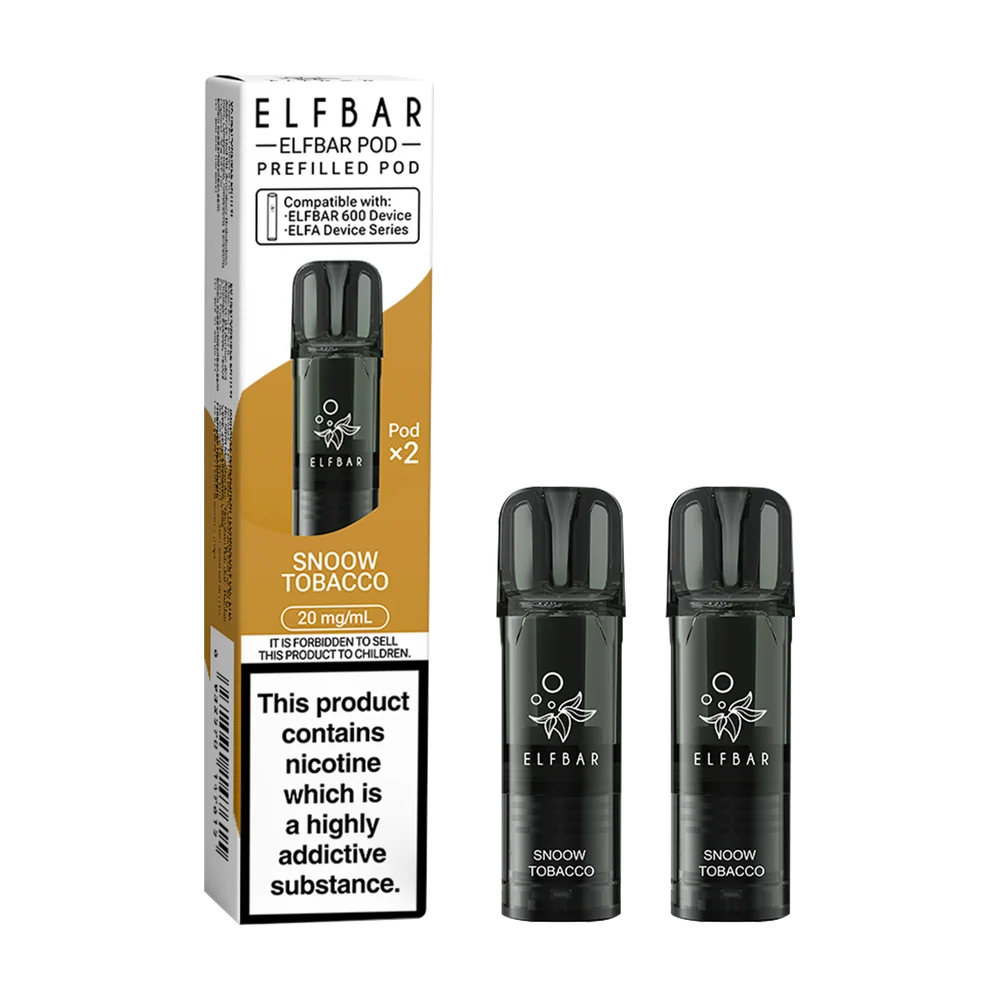 SNOOW TOBACCO - UK - ELFBAR - 600 -PREFILLED PODS - 10 Pack