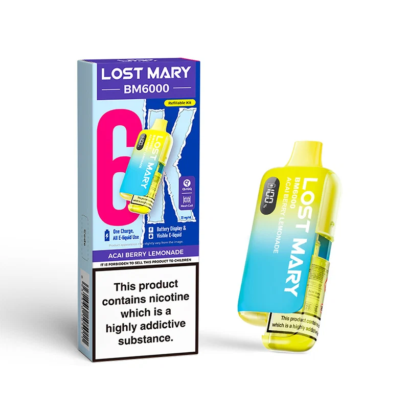 ACAI BERRY LEMONADE - UK - LOST MARY - BM6000 - DISPOSABLE - 5 Pack