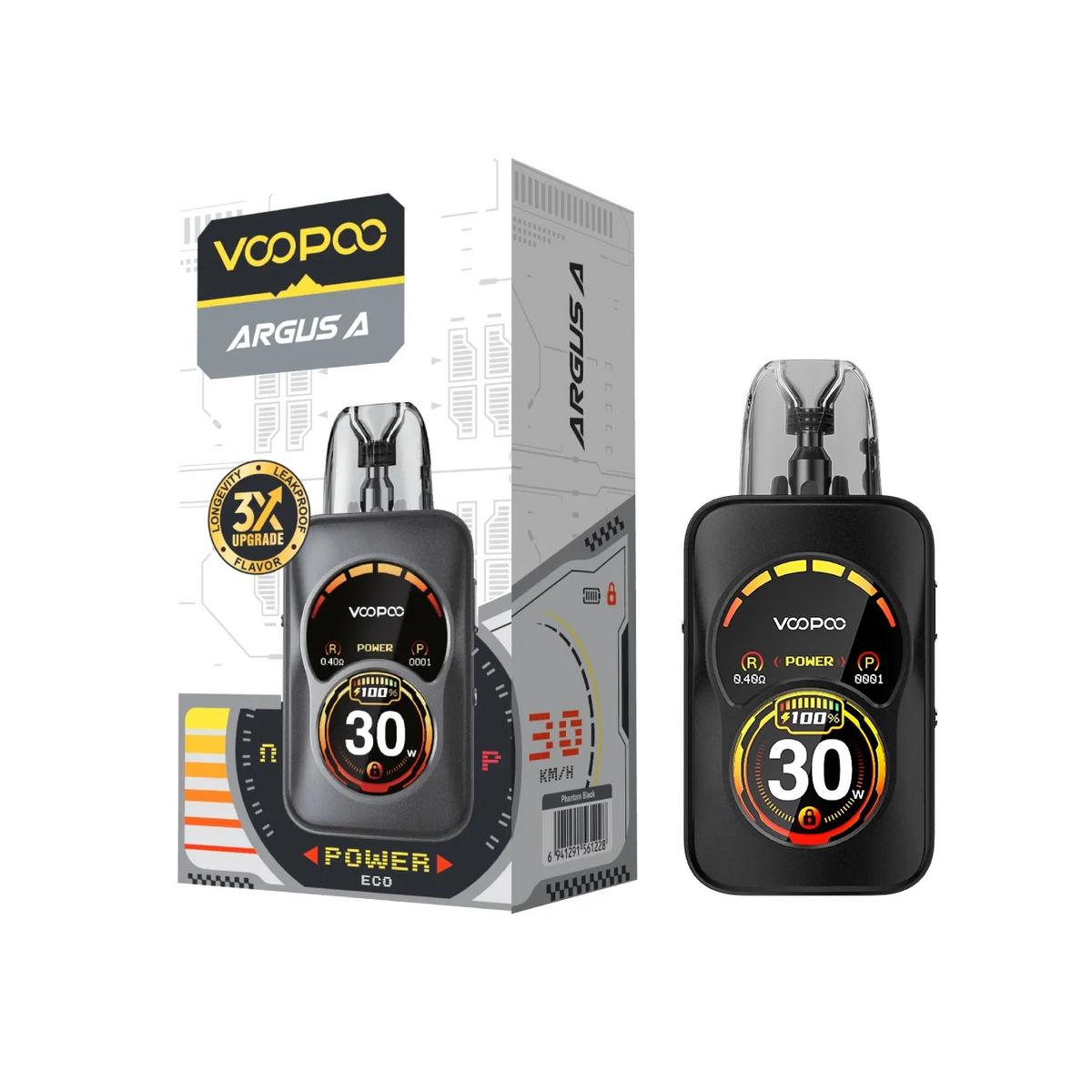 PHANTOM BLACK - ARGUS A - VOOPOO - KIT - 1 PACK