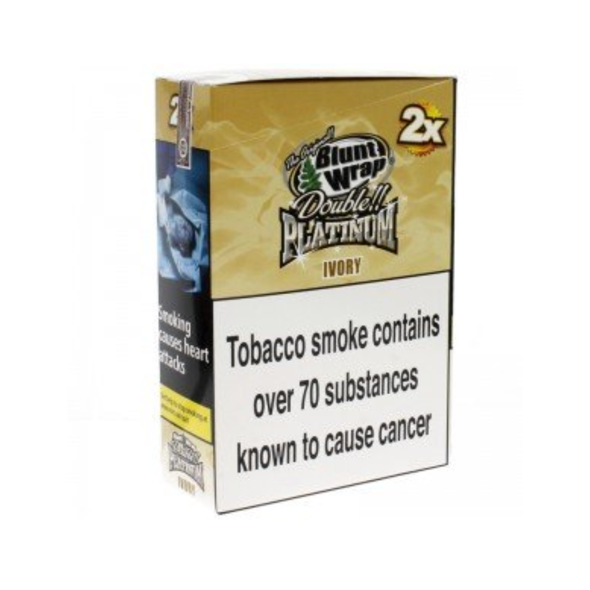 IVORY 2x - BLUNT WRAP - DOUBLE PLATINUM - 25 Pack