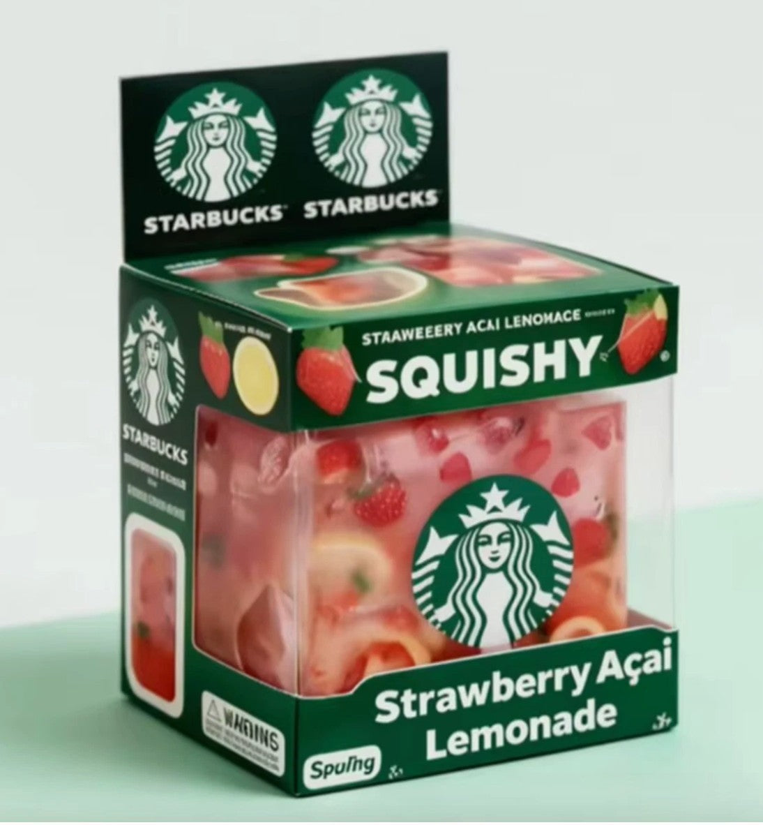 Nee Doh Nice Cube Squishy - Starbucks Strawberry Açai Lemonade