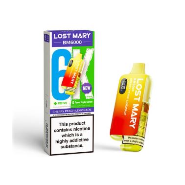 BM6000 UK Disposable Cherry Peach Lemonade (Pack Of 5)
