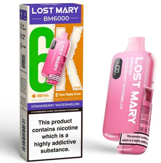 BM6000 UK Disposable Strawberry Watermelon (Pack Of 5)