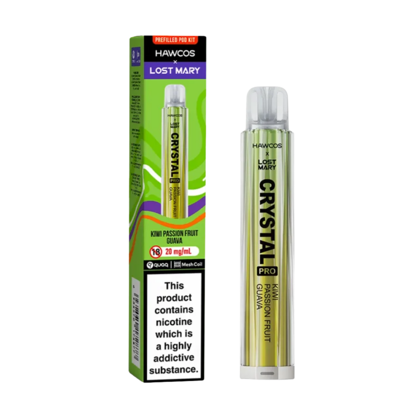 Lost Mary x Hawcos 600 Kiwi Passionfruit Guava