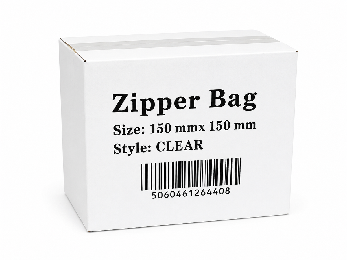 150mm x 150mm - CLEAR - ZIPPER BAG