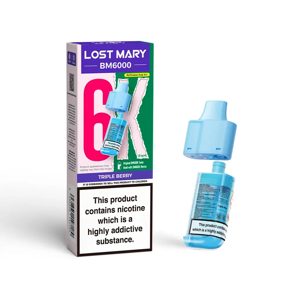 TRIPLE BERRY UK BM6000 POD LOST MARY - 5 Pack