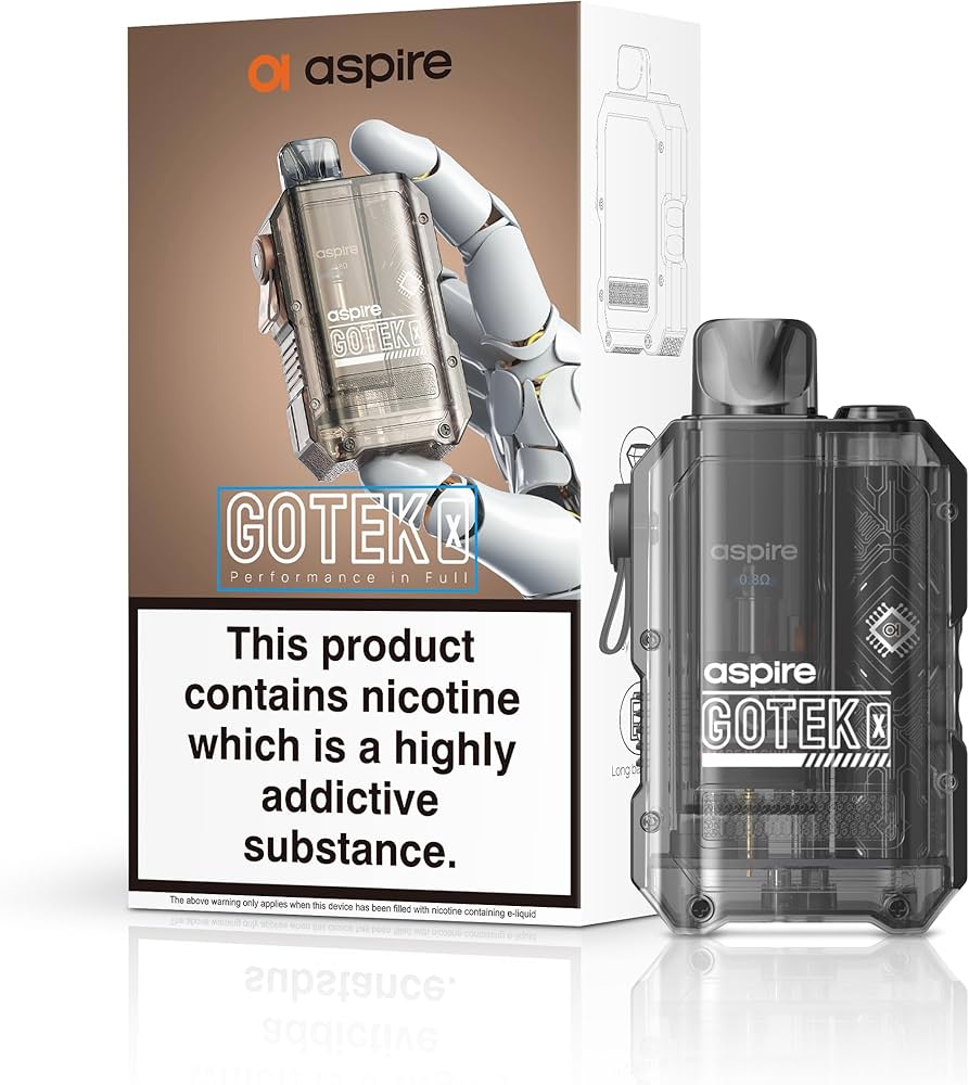 TRANSLUCENT BLACK - GOTEK X - ASPIRE - KIT - 1 PACK