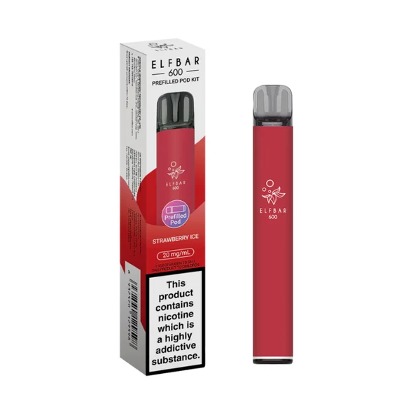 STRAWBERRY ICE ELFBAR 600 REFILLABLE KIT IE - 10 Pack