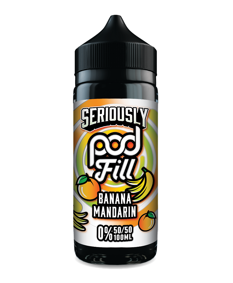 BANANA MANDARIN - UK - SERIOUSLY POD FILL - 100ml LIQUID - 1 PACK