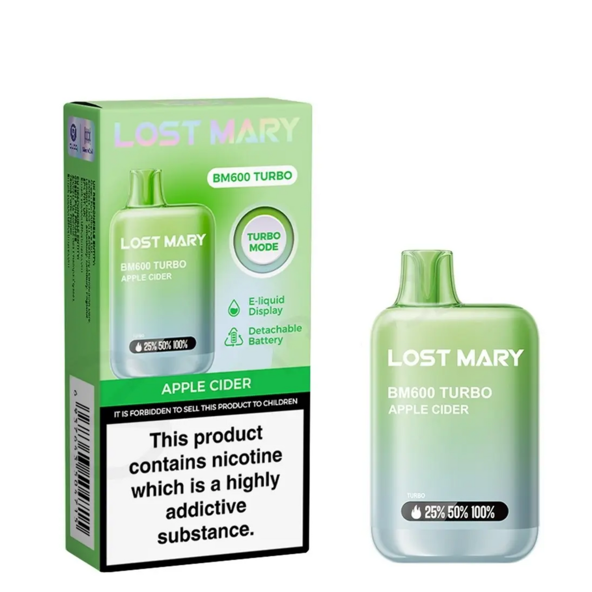 APPLE CIDER - UK - LOST MARY - BM600 TURBO - DISPOSABLE - 10 Pack