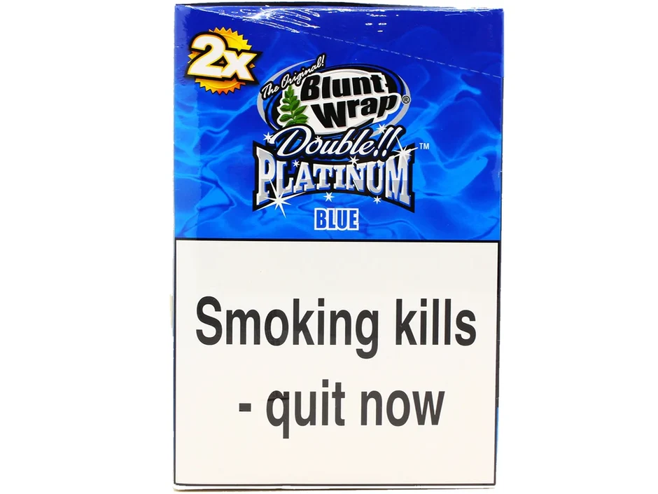 BLUE 2x - BLUNT WRAP - DOUBLE PLATINUM - 25 Pack