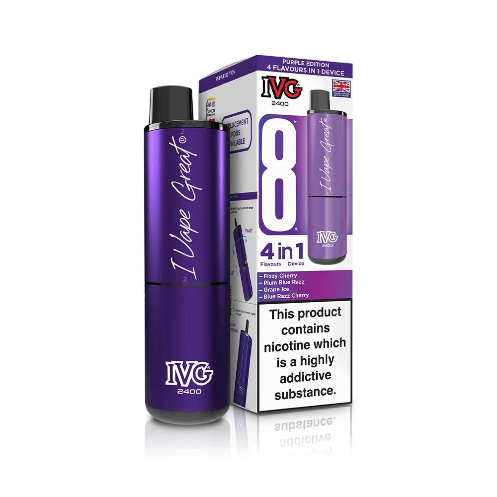 PURPLE EDITION 4 IN 1 IVG 2400 UK - 5 PACK