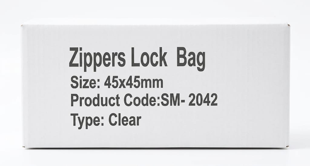 45mm x 45mm - CLEAR - ZIPPER BAG