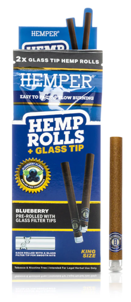 BLUEBERRY - HEMP ROLLS - HEMPER -12 Pack