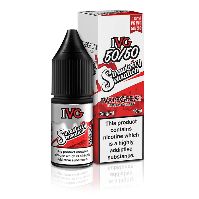 STRAWBERRY SENSATION - IE - IVG 50/50 - 3mg LIQUID - 10 PACK