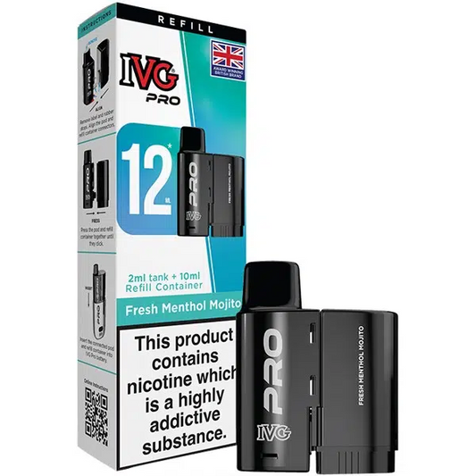 FRESH MENTHOL MOJITO - UK - IVG PRO POD - 5 Pack