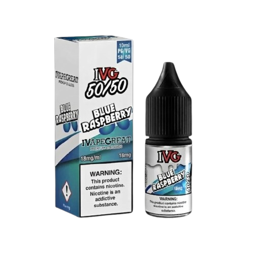 BLUE RASPBERRY - IE - IVG 50/50 - 18mg LIQUID - 10 PACK