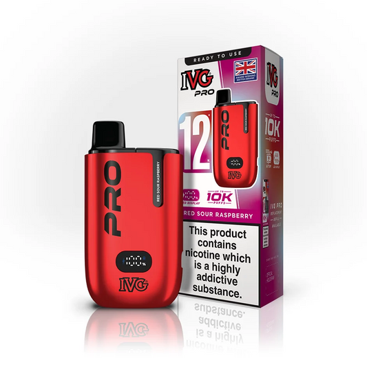 RED SOUR RASPBERRY - UK - IVG PRO KIT - 5 Pack